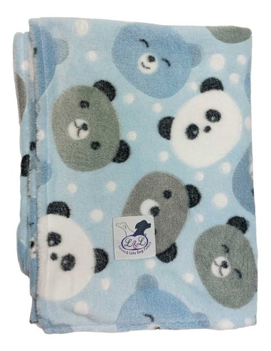 Manta de felpa para perro extrasuave osos panda
