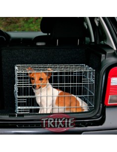 Transportín para perro en coche, jaula galvanizada