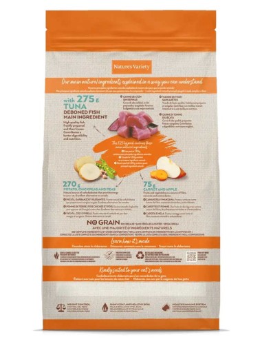 Nature's Variety Original No Grain atún para gato esterilizado