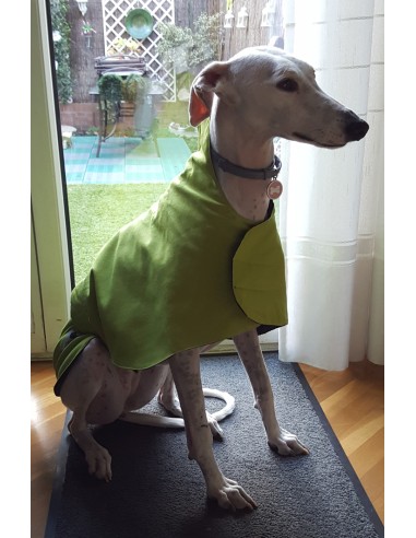 Abrigo para galgo reversible verde
