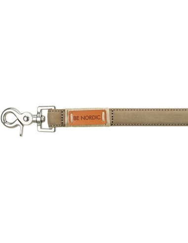 Correa para perro de cuero Be Nordic color Beige, Trixie