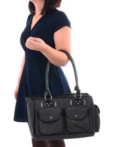 Bolso para transporte de perros modelo Laura color Gris