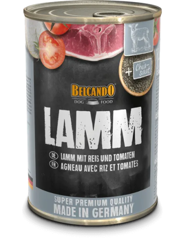 Lata para perro, Belcando Cordero con arroz y tomate