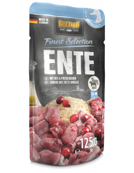 Pouches para perro, Belcando Finest Selection Pato con arroz y arándanos