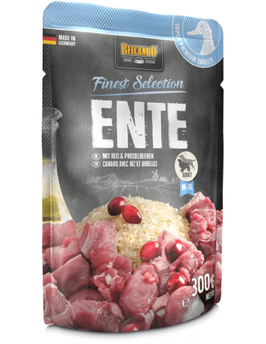 Pouches para perro, Belcando Finest Selection Pato con arroz y arándanos