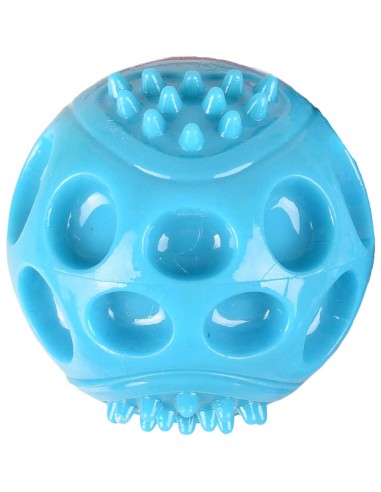 Pelota para perro TPR con chirriador modelo Wido color Azul, Flamingo