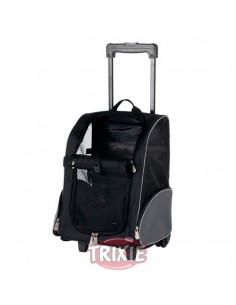 Trolley-Mochila para transporte de perros en nylon negro