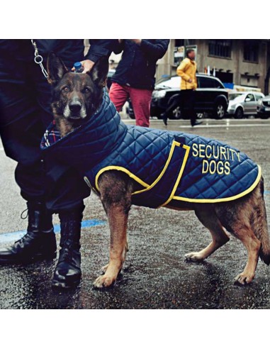 Uniforme impermeable forrado para perros de seguridad