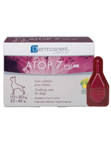 Atop 7 Spot On 10-20 kg pipetas para perros y gatos, Dermoscent