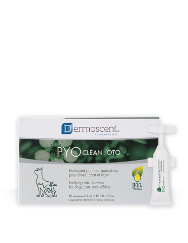 Pyoclean Oto Solución auricular para perros y gatos 10 ampollas, Dermoscent