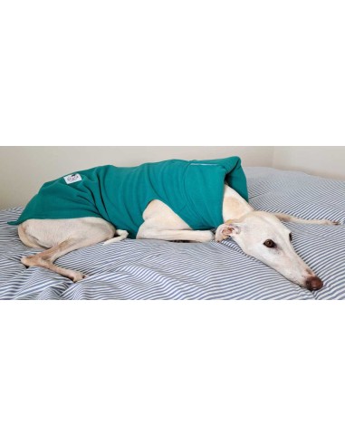 Forro polar para galgo color verde esmeralda
