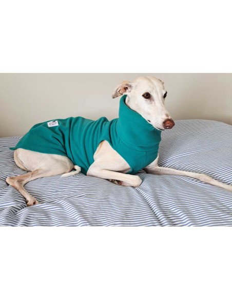 Forro polar para galgo color verde esmeralda Forro polar para galgo color verde esmeralda