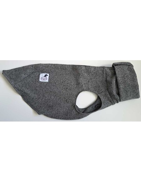 Forro polar doble para galgo color gris