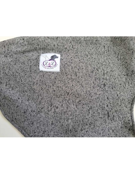 Forro polar doble para galgo color gris