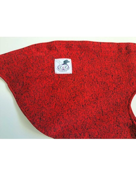 Forro polar doble para galgo color rojo