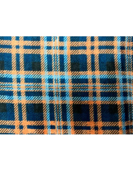 Manta de felpa para perro extrasuave cuadrados azules