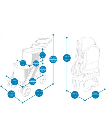 Cochecito para paseo de mascota modelo dos plantas