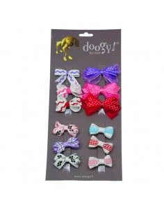 Accesorios para perro, lacitos tela variados pelo con pinza