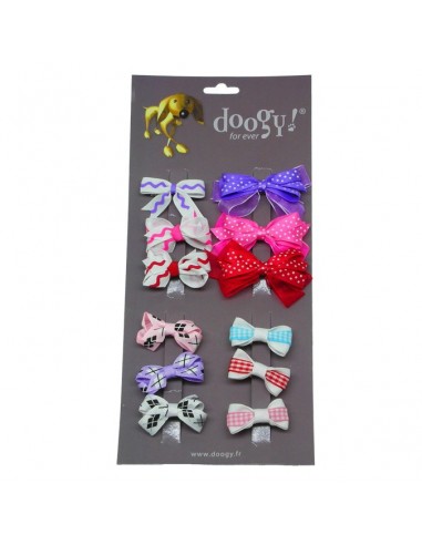 Accesorios para perro, lacitos tela variados pelo con pinza