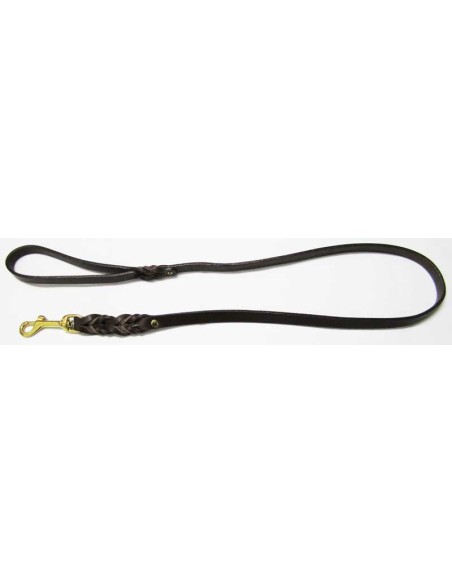 Correas de piel de Lucas y Lola con herrajes de latón