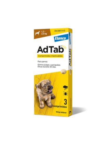 Adtab 56 mg para perros de 1,3 a 2,5 kg de peso