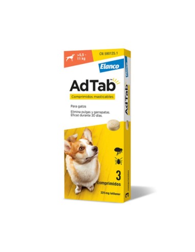 Adtab 225 mg para perros de 5,5 a 11 kg de peso