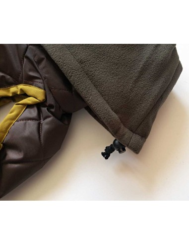 Abrigo-impermeable-acolchado-galgo-marron-forro-polar-tecnico