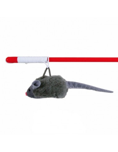 Juguete para gato caña con ratón