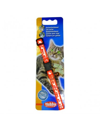 Collar para gatos con cascabel naranja