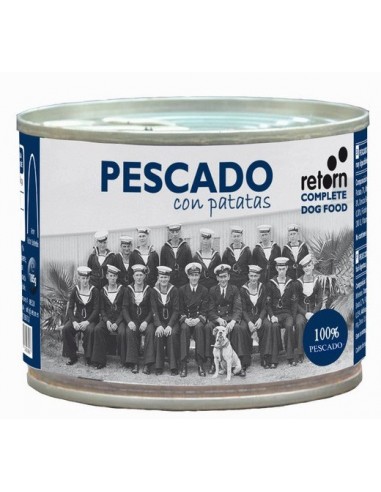 Lata comida perro a base de pescado y patata