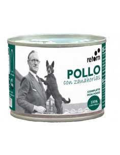 Lata comida perro a base de pollo y zanahorias