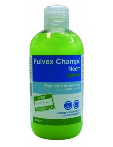 Champú para perros PULVEX con extracto de Neen