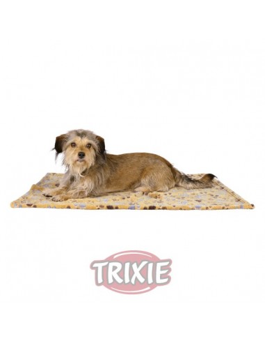 Manta de felpa para perro beige