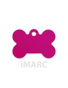 Placa identificativa para perro, hueso grande en colores