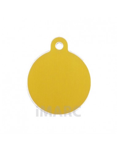 Placa identificativa para perro, redonda grande en colores