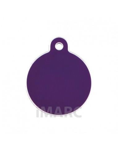 Placa identificativa para perro, redonda grande en colores