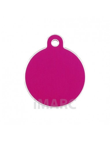 Placa identificativa para perro, redonda grande en colores
