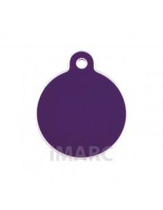 Placa identificativa para perro, redonda pequeña en colores