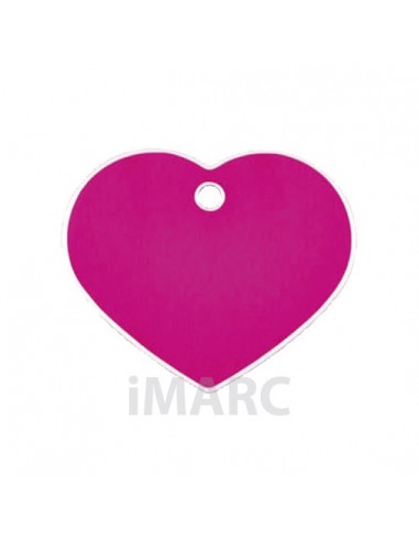 Placa identificativa para perro, corazón grande en colores