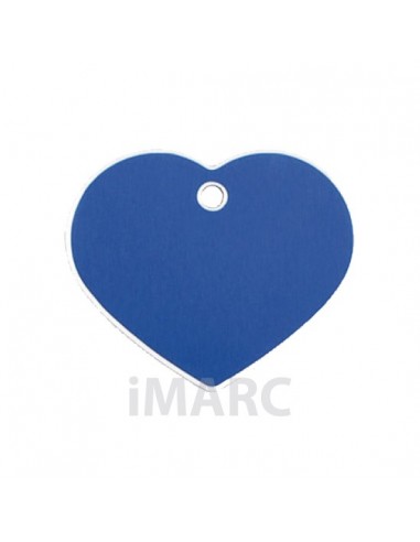Placa identificativa para perro, corazón grande en colores