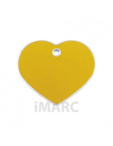 Placa identificativa para perro, corazón grande en colores