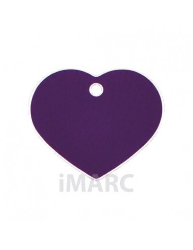 Placa identificativa para perro, corazón grande en colores