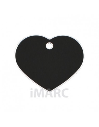Placa identificativa para perro, corazón grande en colores