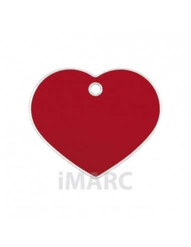 Placa identificativa para perro, corazón grande en colores