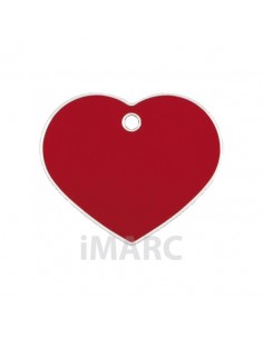 Placa identificativa para perro, corazón pequeño en colores