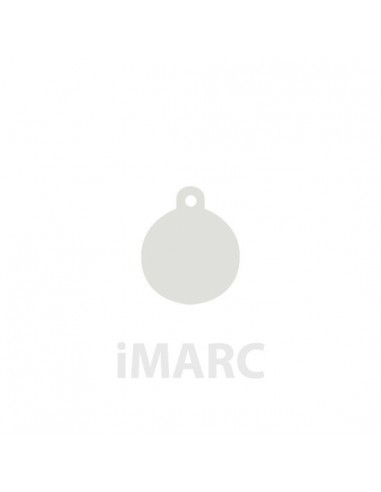 Placa identificativa para perro, redonda grande en colores