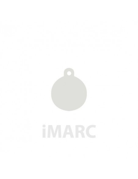 Placa identificativa para perro, redonda grande en colores