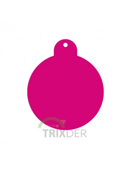 Placa identificativa para perro, redonda grande en colores