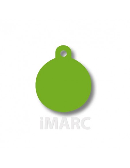 Placa identificativa para perro, redonda grande en colores