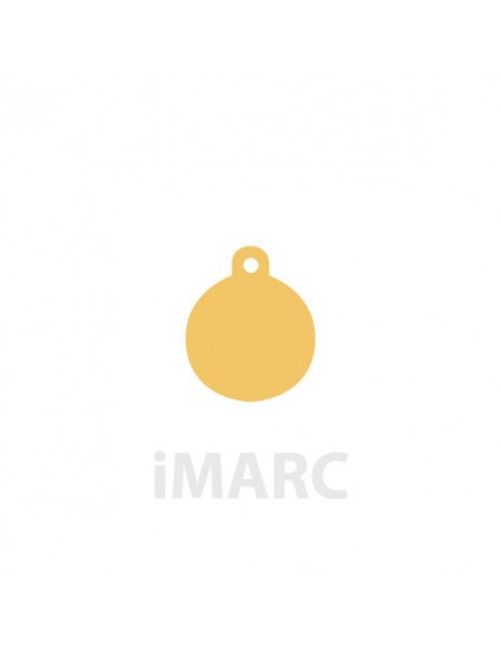 Placa identificativa para perro, redonda grande en colores